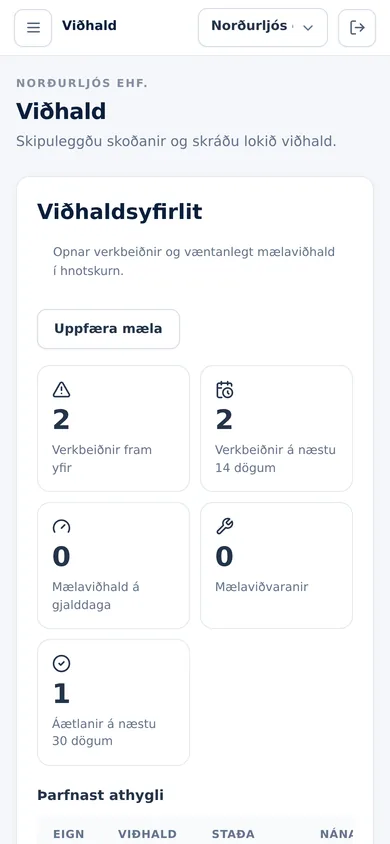 Viðhald í síma
