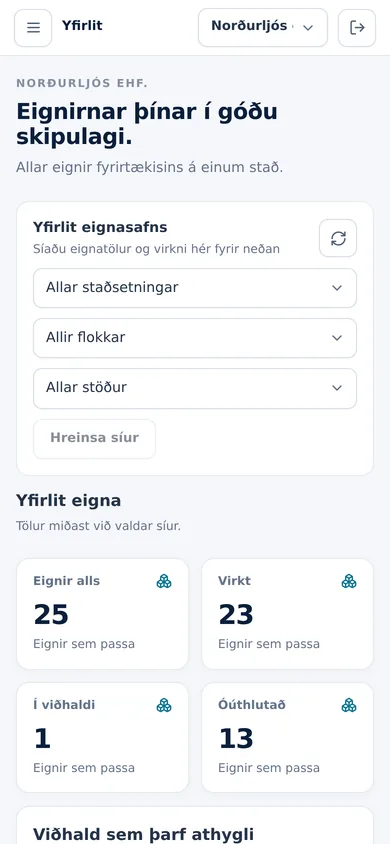 Yfirlitið í síma
